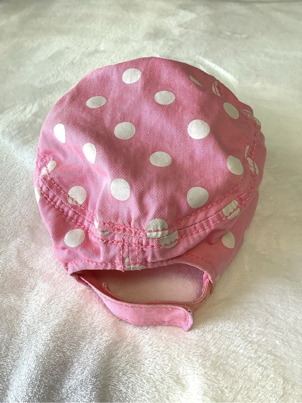 Disney Parks Minnie Mouse Pink White Polka Dot Youth Hat Adjustable
